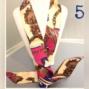 TWILLY SKINNY SILK SCARF l Silk BAG WRAP l Silk Tie Scarf